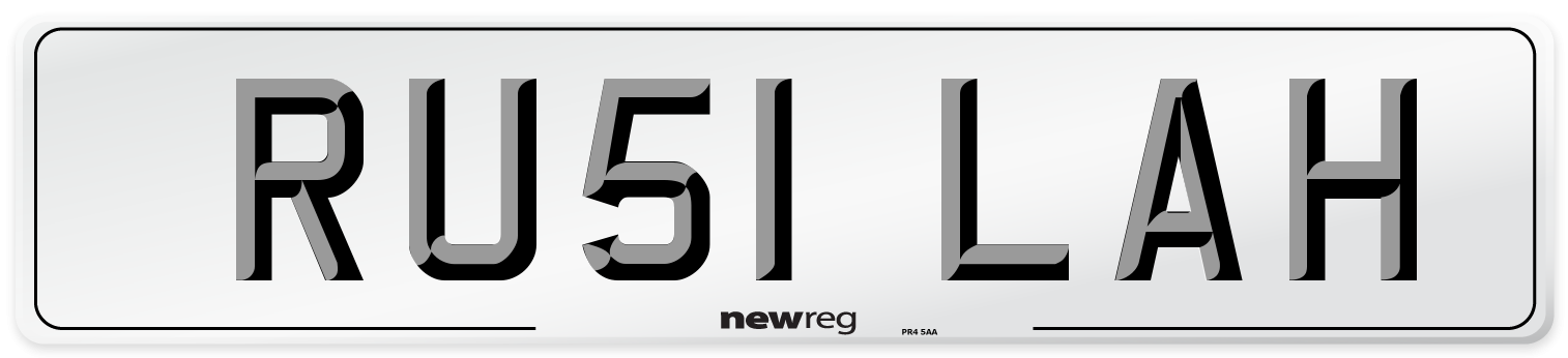 RU51 LAH Number Plate from New Reg